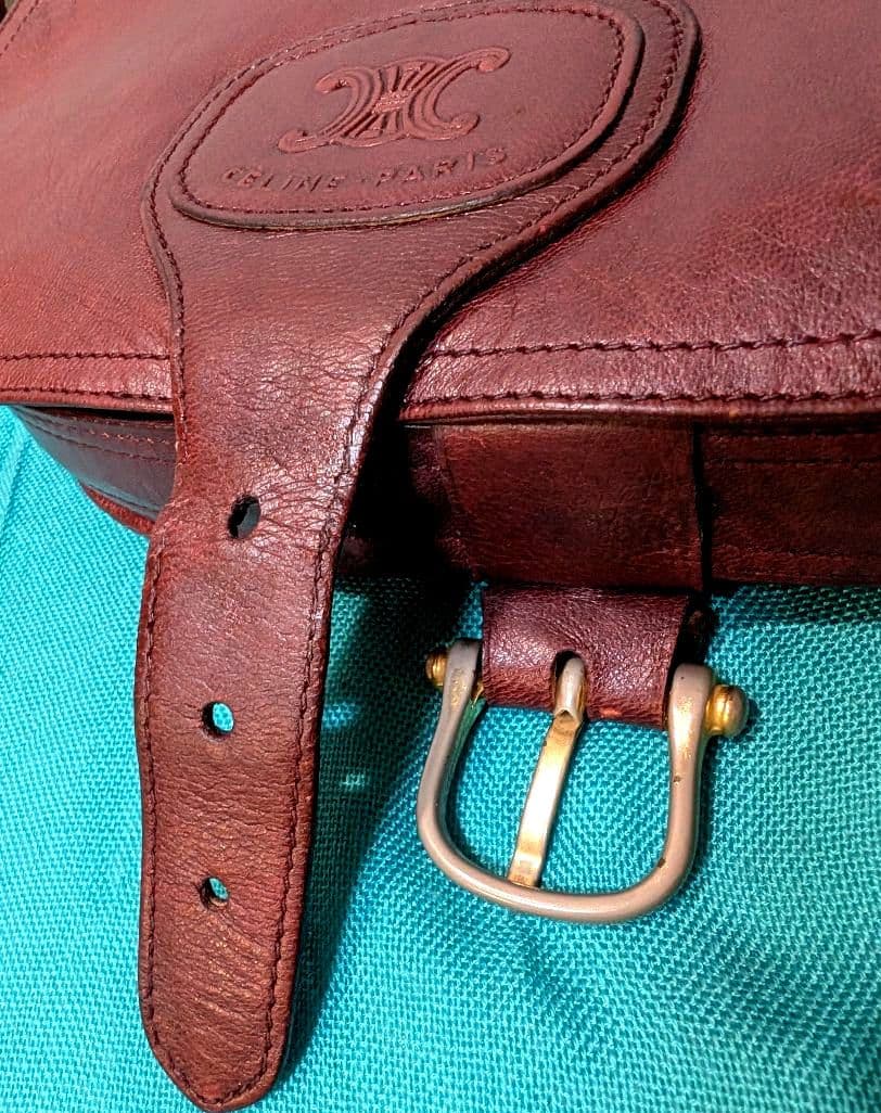 美品♥セリーヌ ショルダーバッグ トリオンフ レザー ヴィンテージ CELINE