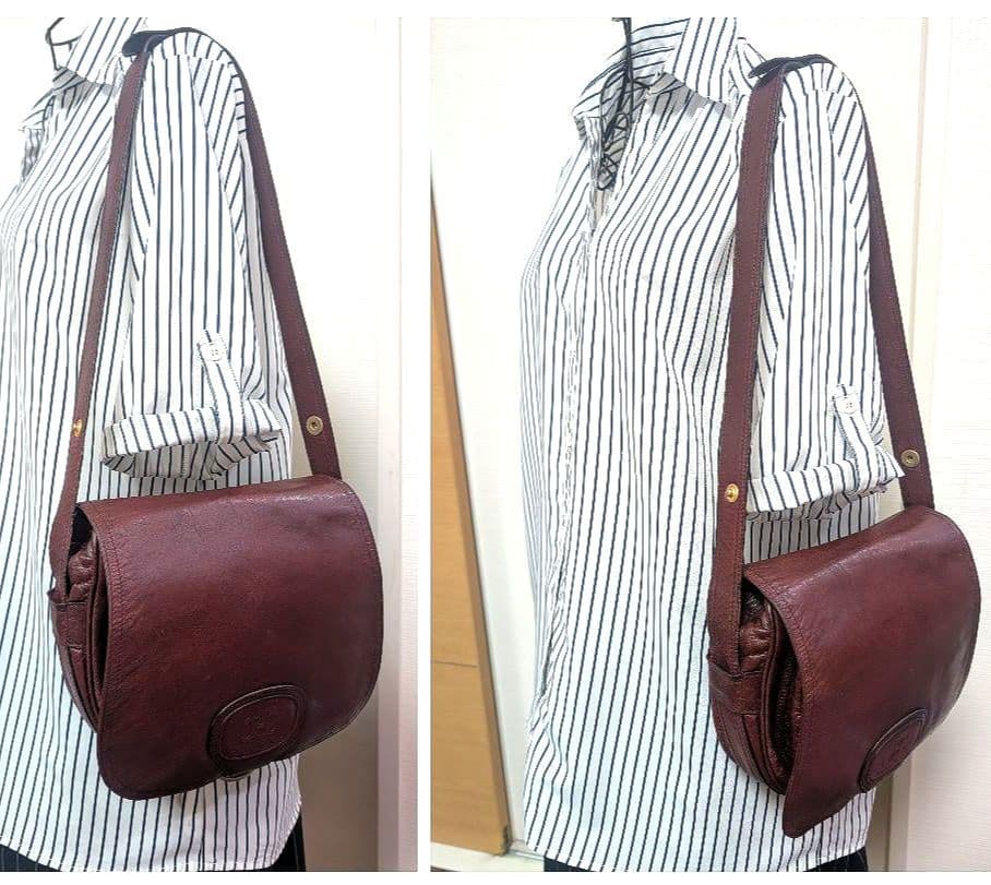 美品♥セリーヌ ショルダーバッグ トリオンフ レザー ヴィンテージ CELINE