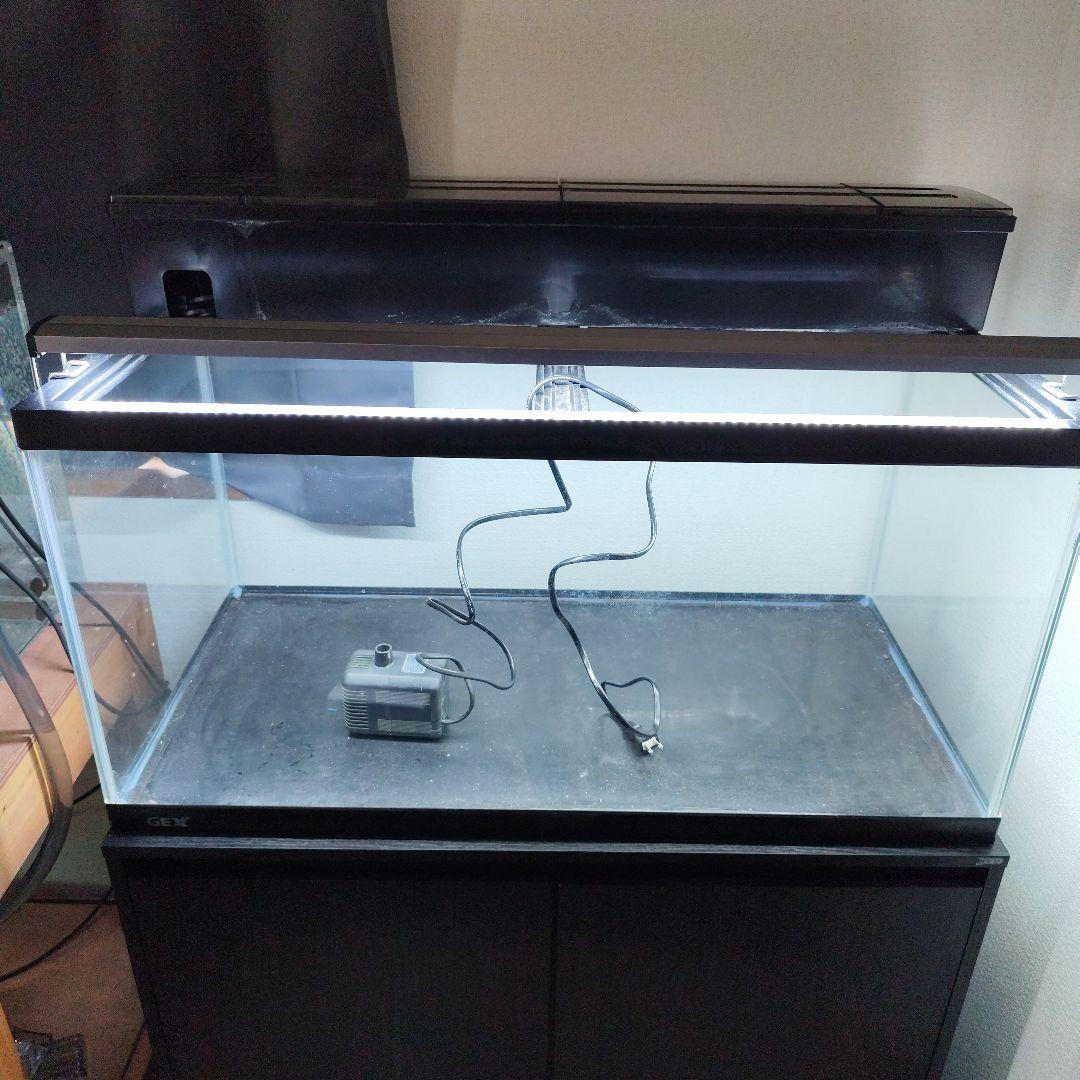 GEX ガラス水槽 LEDライト 上部フィルターセット