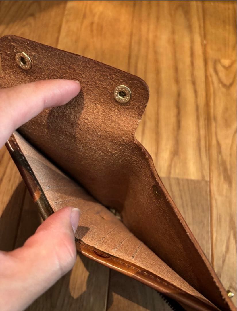 BEERBELLY レザー迷彩二つ折り財布