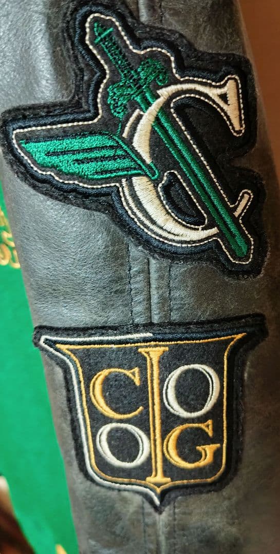 COOGI スタジャン グリーン/ブラック