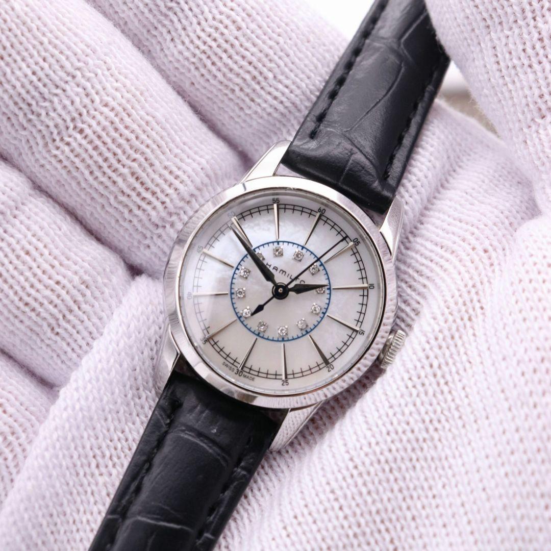 正規品【新品電池】HAMILTON レイルロード/動作良好 ダイヤ12P 美品