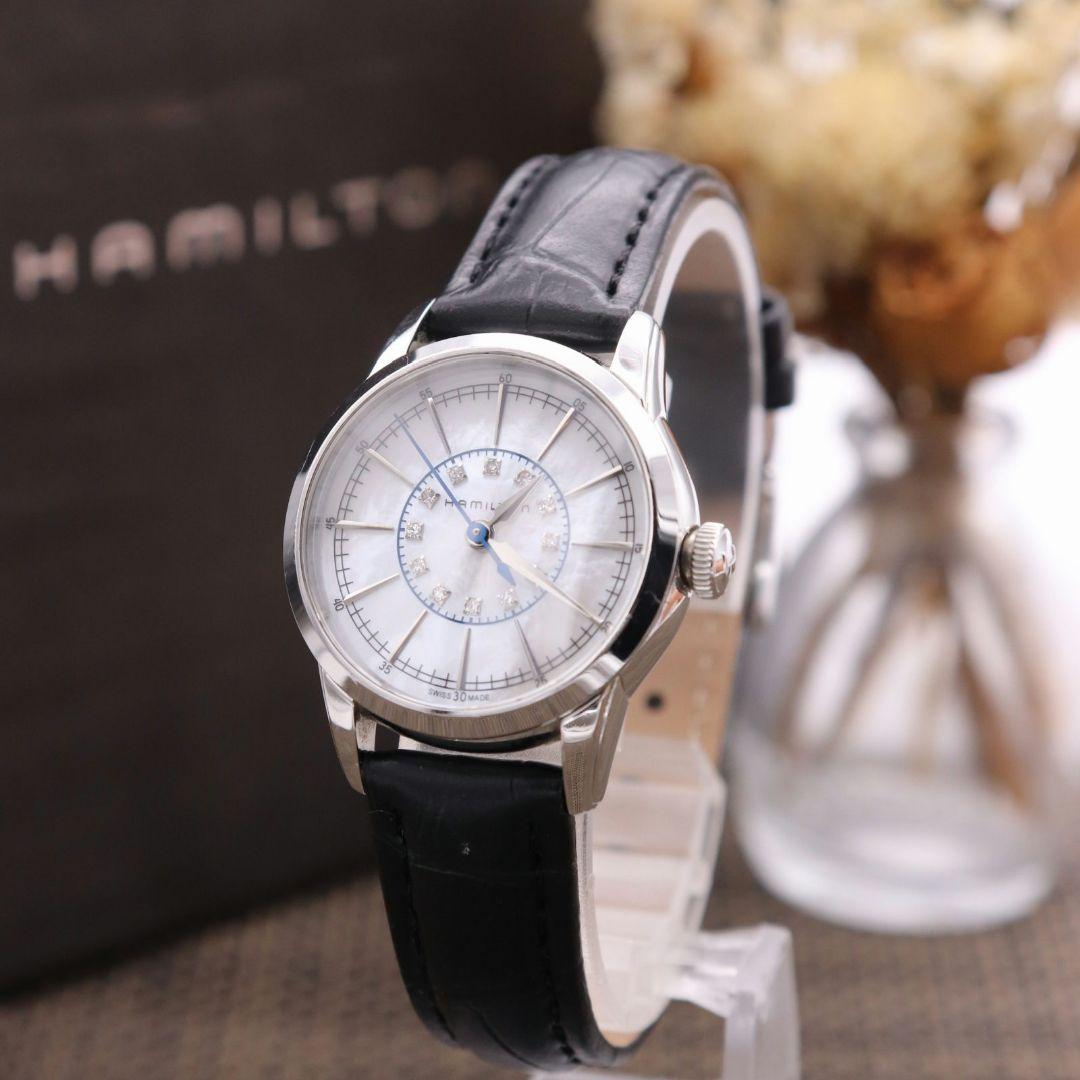 正規品【新品電池】HAMILTON レイルロード/動作良好 ダイヤ12P 美品