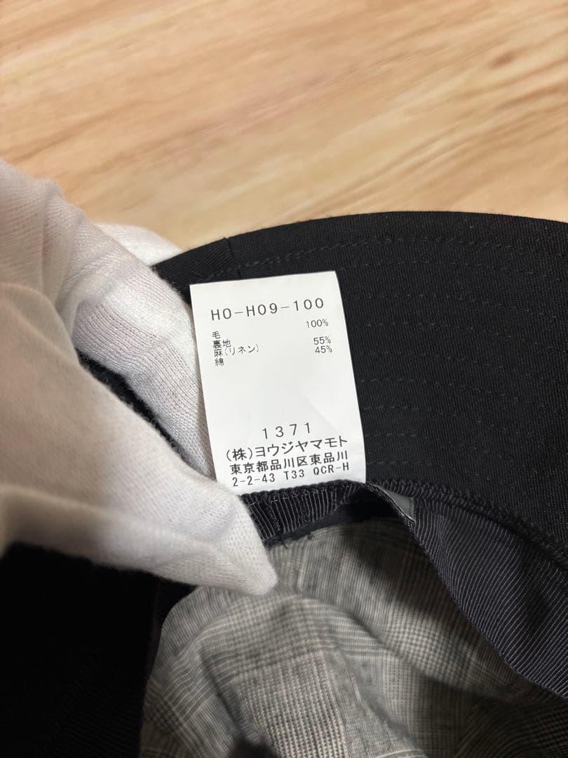 美品　ヨウジヤマモト プールオム ウールギャバジン フェドラハット 黒 サイズ4