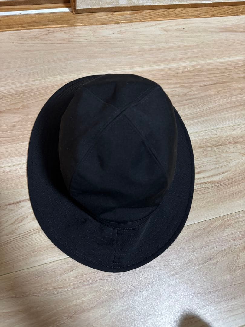 美品　ヨウジヤマモト プールオム ウールギャバジン フェドラハット 黒 サイズ4