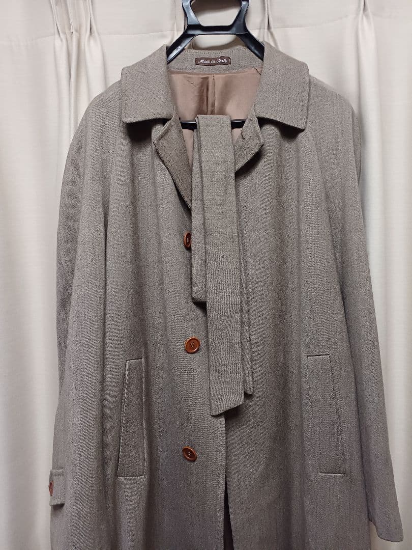 バーニーズニューヨークグレージュウールコート　イタリア製　size46