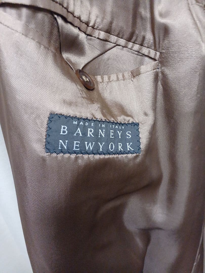 バーニーズニューヨークグレージュウールコート　イタリア製　size46