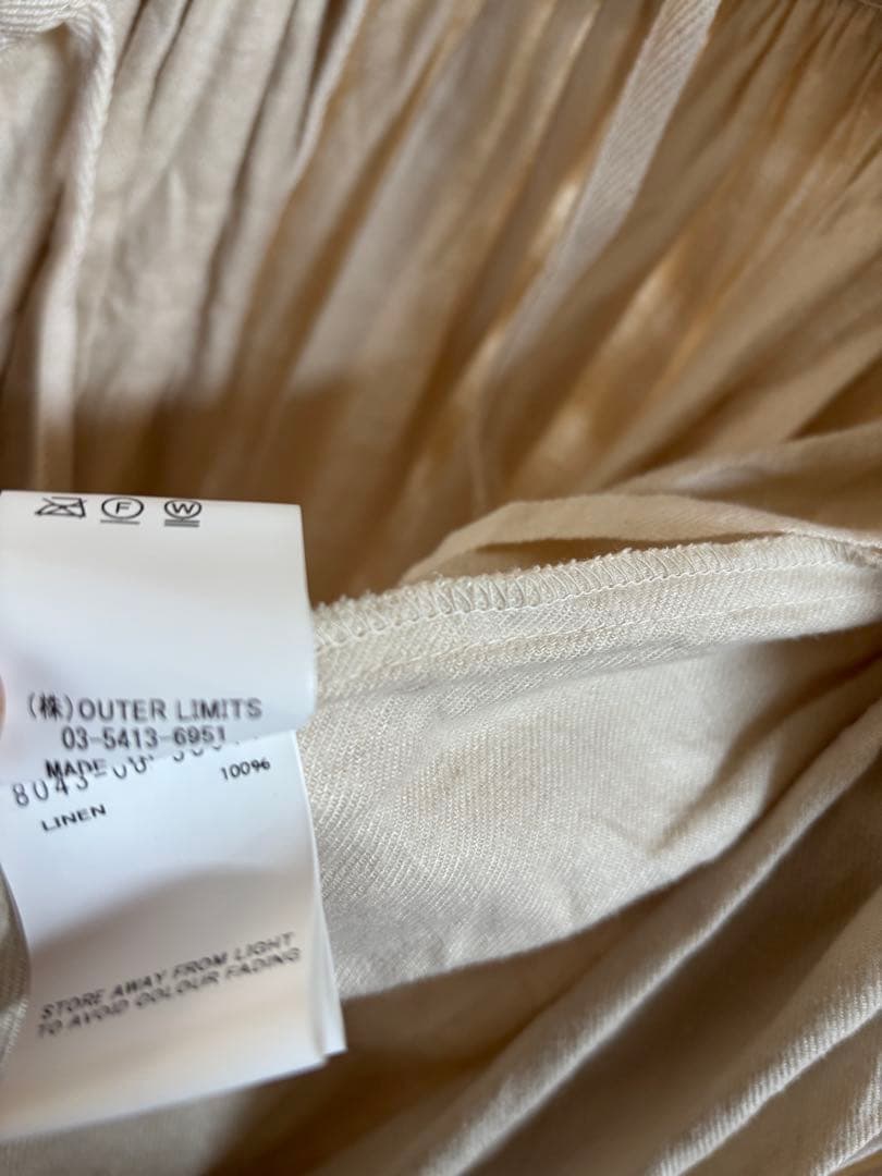 ワンピース nigel cabourn FOLKLORE DRESS LINEN ecru8