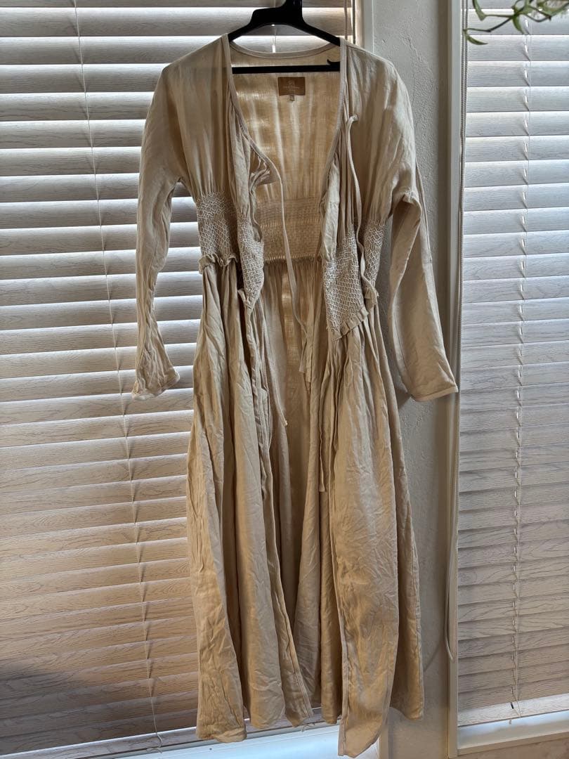 ワンピース nigel cabourn FOLKLORE DRESS LINEN ecru8