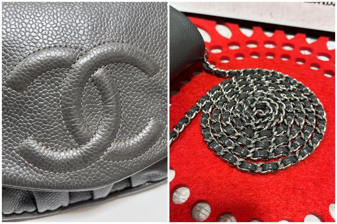 シャネル CHANEL チェーンウォレット ハーフムーン マトラッセ 152