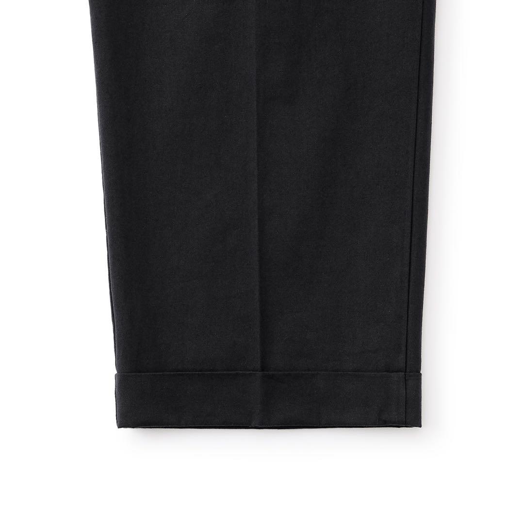 パンツ everyone 2tuck chino trousers (BLACK)