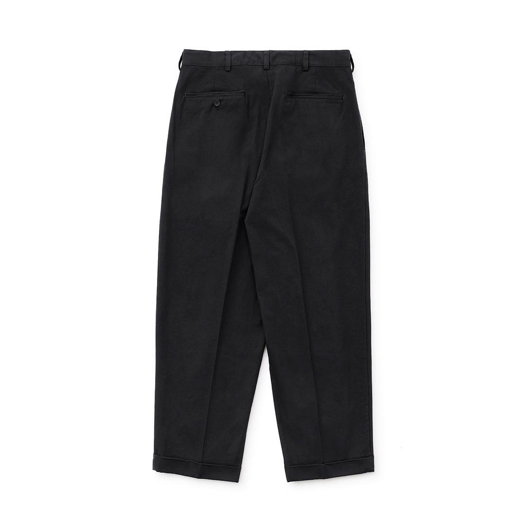 パンツ everyone 2tuck chino trousers (BLACK)