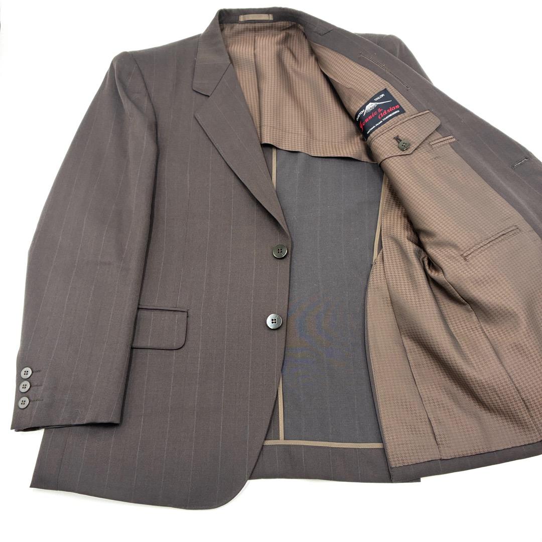 美品　スーツ　ジレベスト　スラックス　3ピース　ウール　国産　高級生地