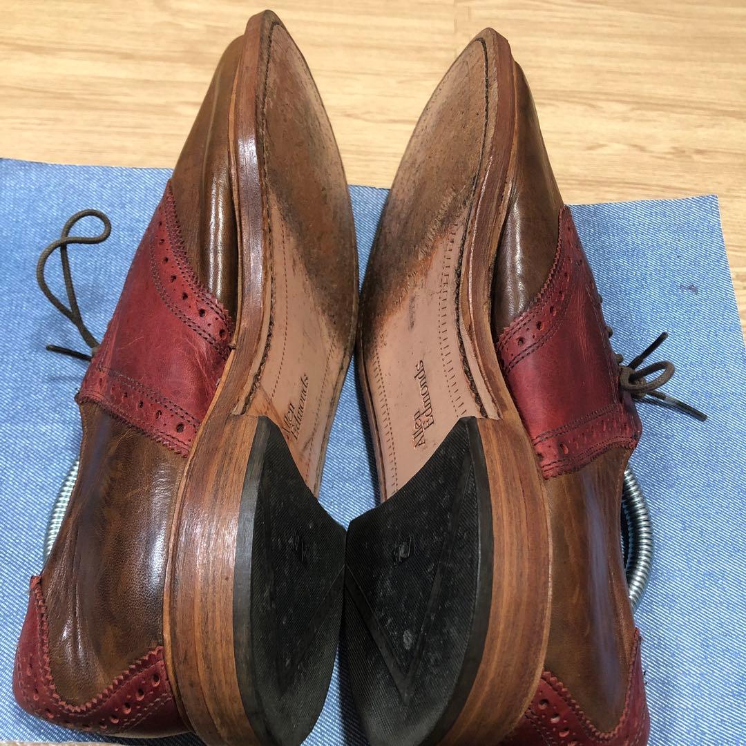 最終値下銘品中古並米国製AllenEdmondsサドルジャーズFinch8.5D