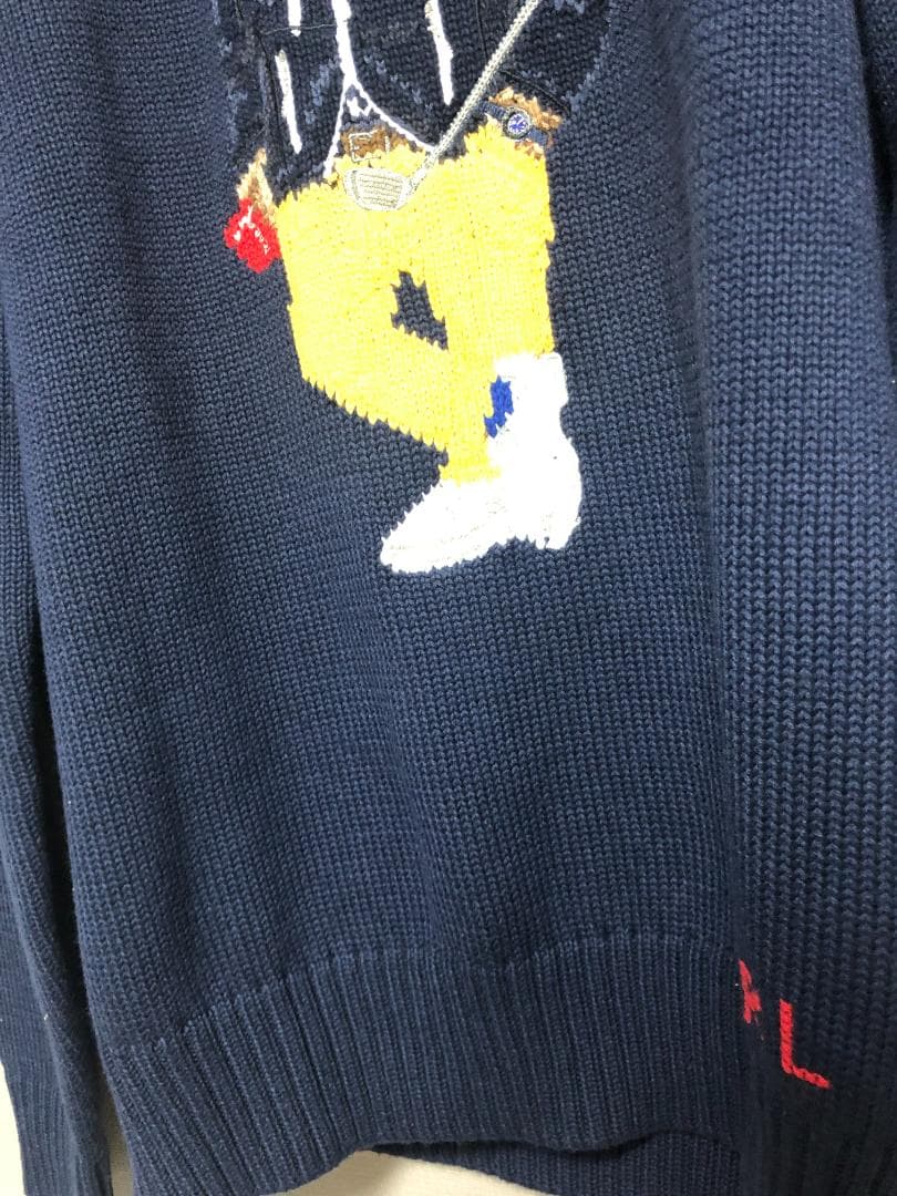 未使用 ポロベアコットンブレンドセーター M ゴルフ RLX POLO GOLF