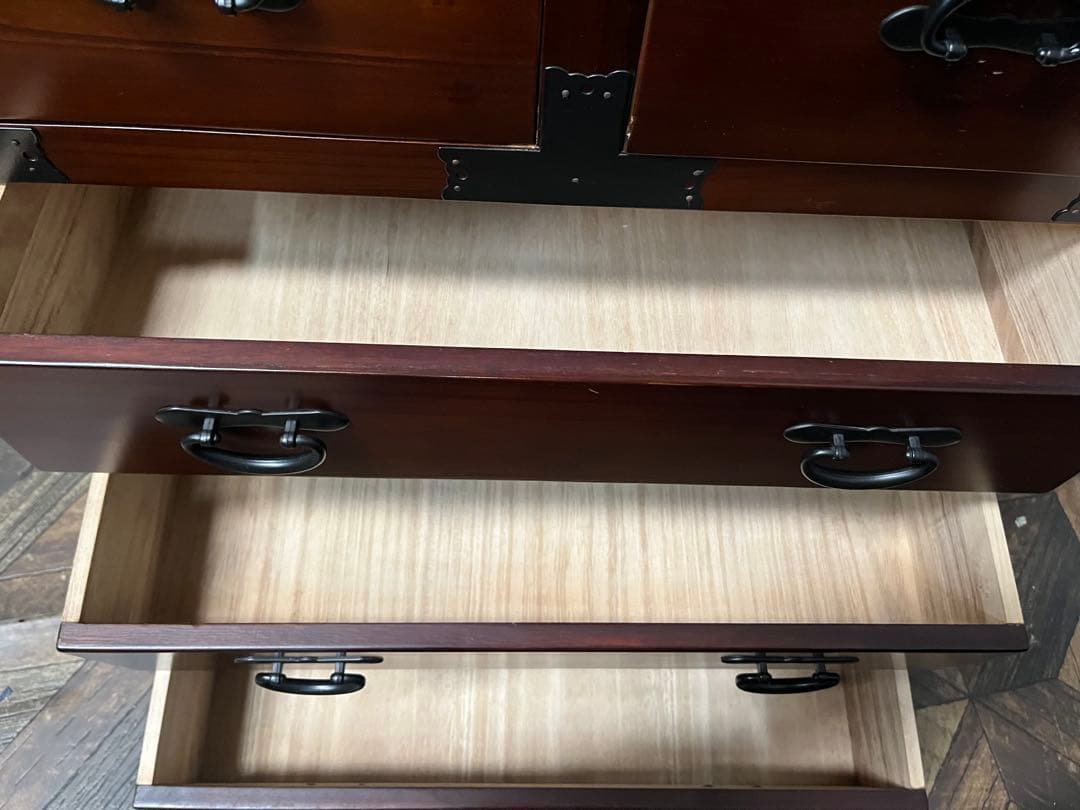 民芸調家具 チェスト 和箪笥 昭和レトロ 当時物 インテリア アンティーク