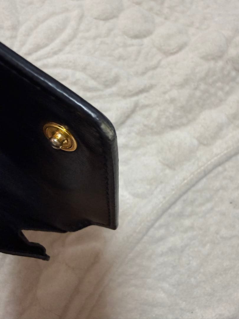 PRADA☆ブラックレザー 三つ折りミニウォレット