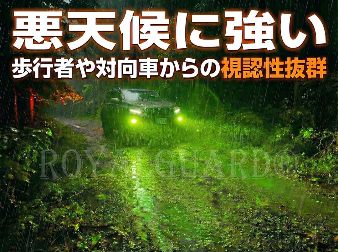 2026ロイヤルガードオメガ ライムイエロー LEDフォグ HB4