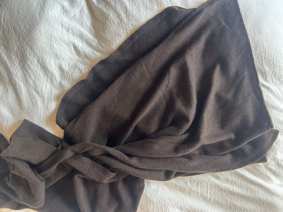 【maison de R】カシミアニットストール ウェンゲブラウン