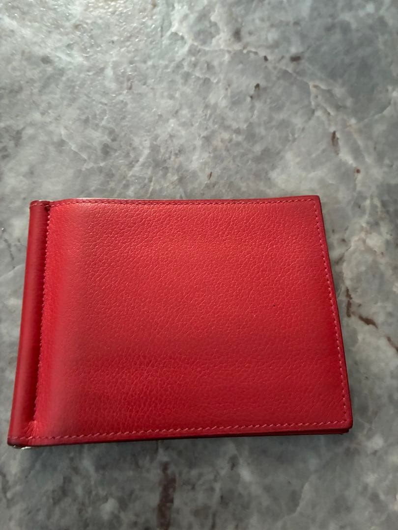 HERMES エルメス ポーカーGM ルージュカザックT刻印　マネークリップ