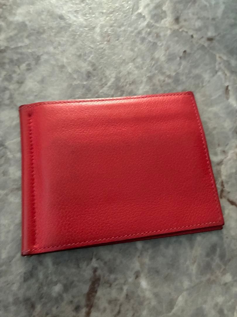 HERMES エルメス ポーカーGM ルージュカザックT刻印　マネークリップ