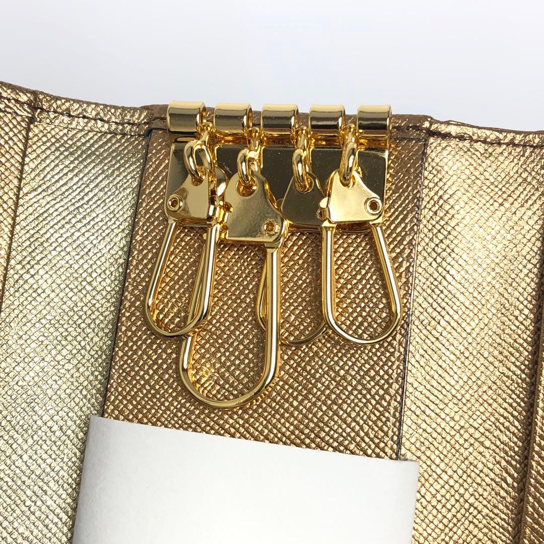 【未使用保管品】BURBERRY バーバリー キーケース ゴールド ノバチェック