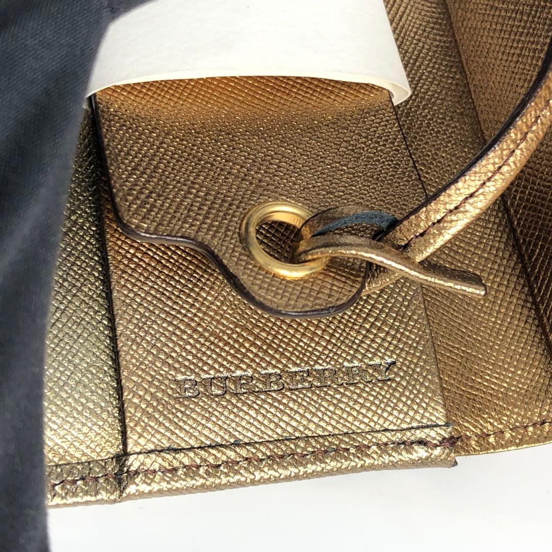 【未使用保管品】BURBERRY バーバリー キーケース ゴールド ノバチェック