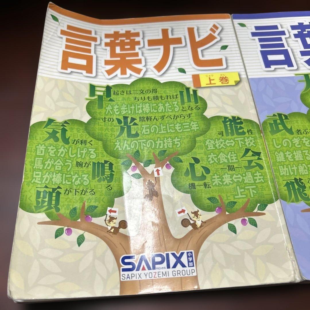 17-23わ　重要教材　サピックス　SAPIX 言葉ナビ 上巻・下巻セット