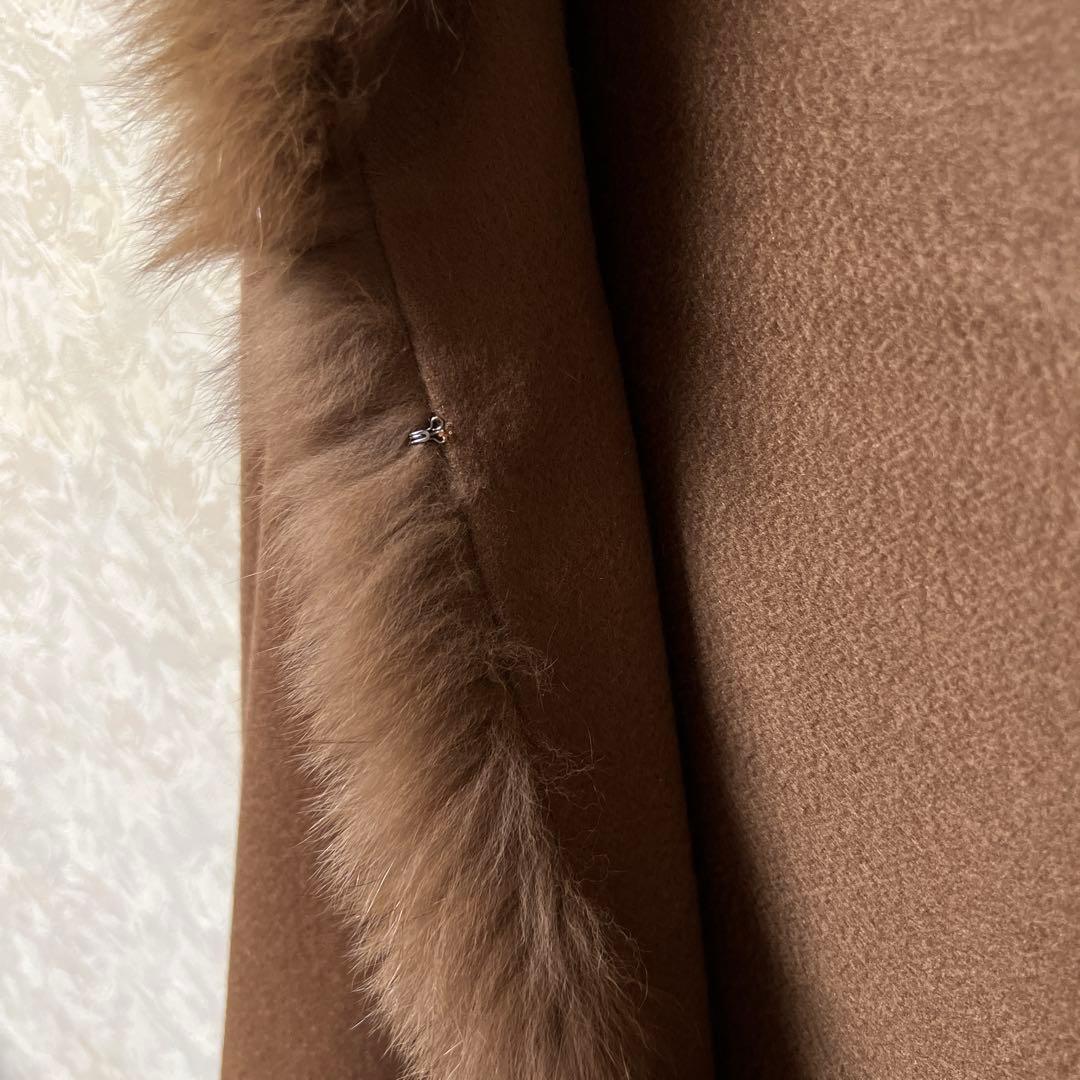 グレースコンチネンタル フォックスファー ストール カシミヤ100%