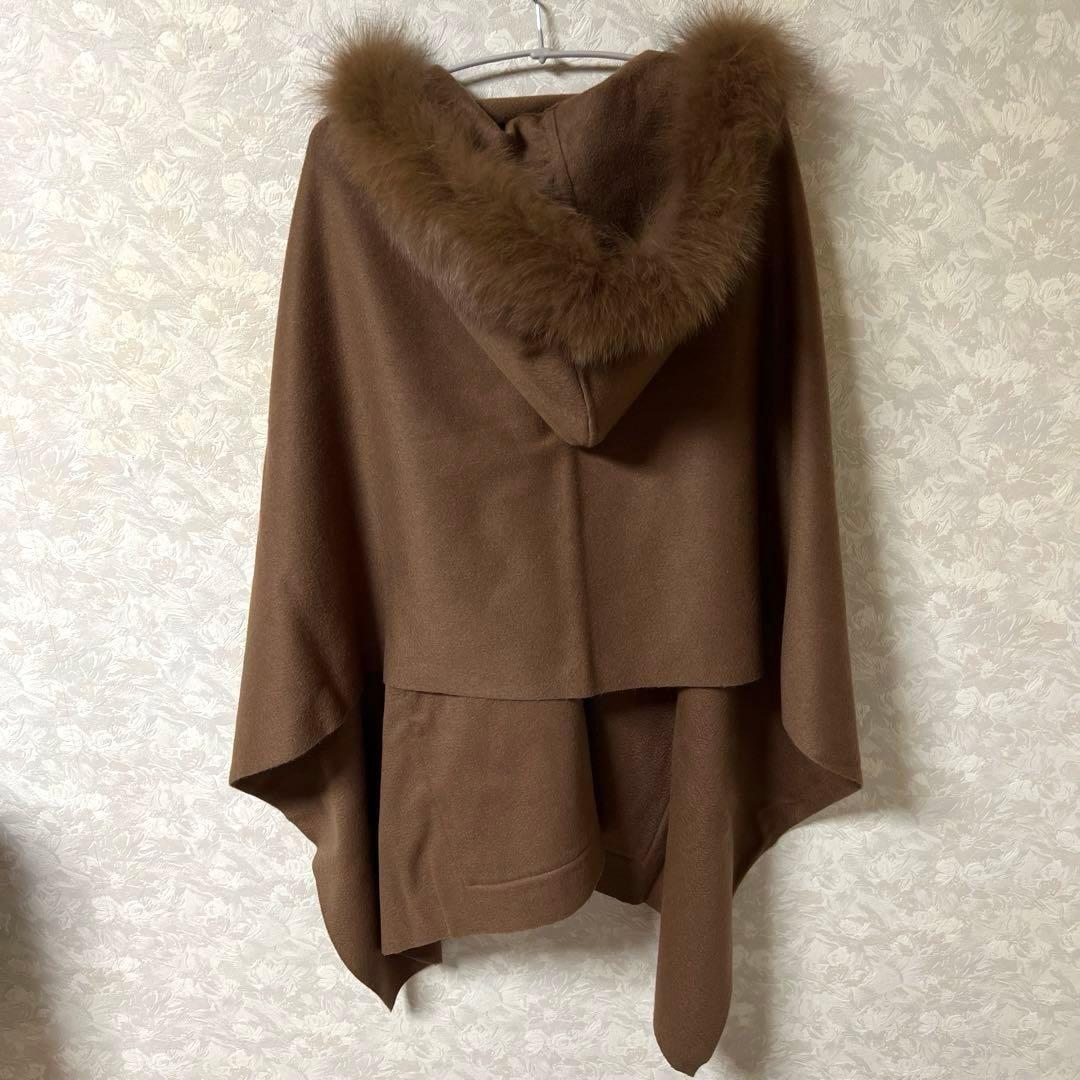 グレースコンチネンタル フォックスファー ストール カシミヤ100%