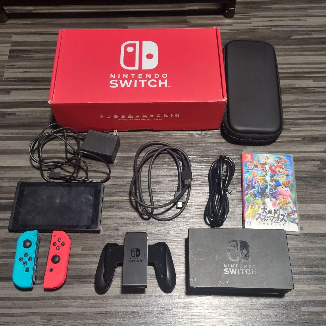 Nintendo Switch 本体 ネオンブルー/ネオンレッド スマブラ付