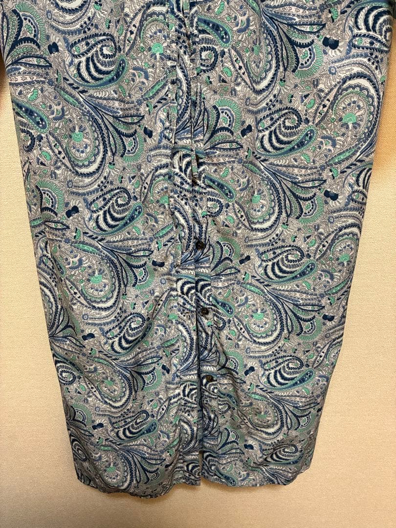 SOEJU ソージュ　ペイズリー柄ワンピース　L.GLAY ライトグレーFREE