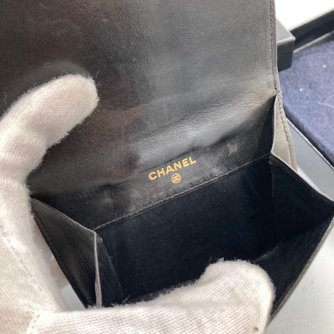 ！極美品！　CHANEL シャネル　ブラック　ラムスキン　12AK