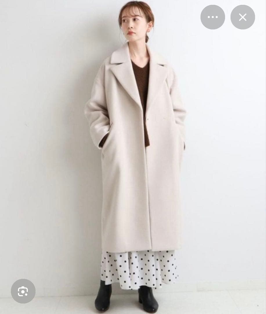 IÉNA チェスターコート　オーバーサイズ　ホワイト クリーム色　38