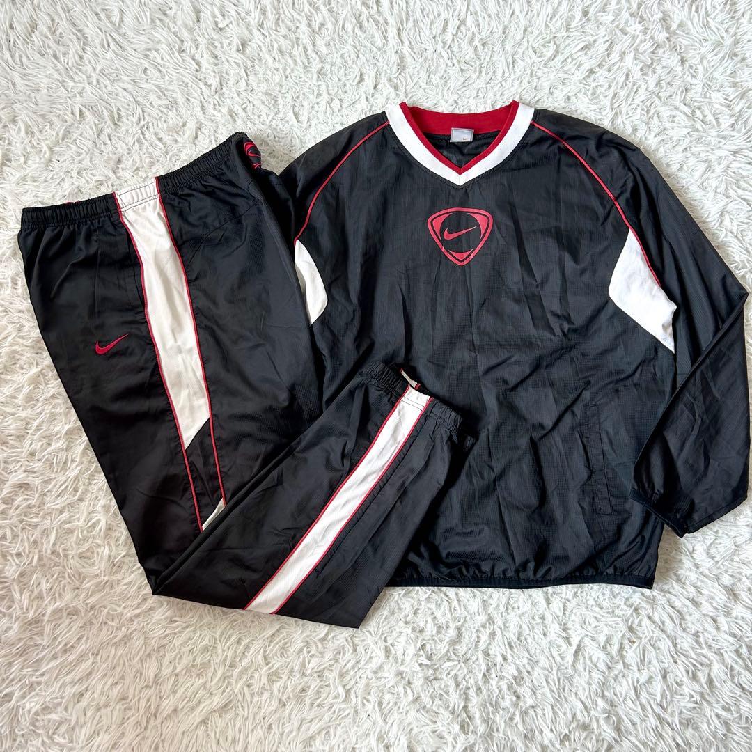 00s NIKE セットアップ ピステ メンズXXL Y2K ブラック ナイロン