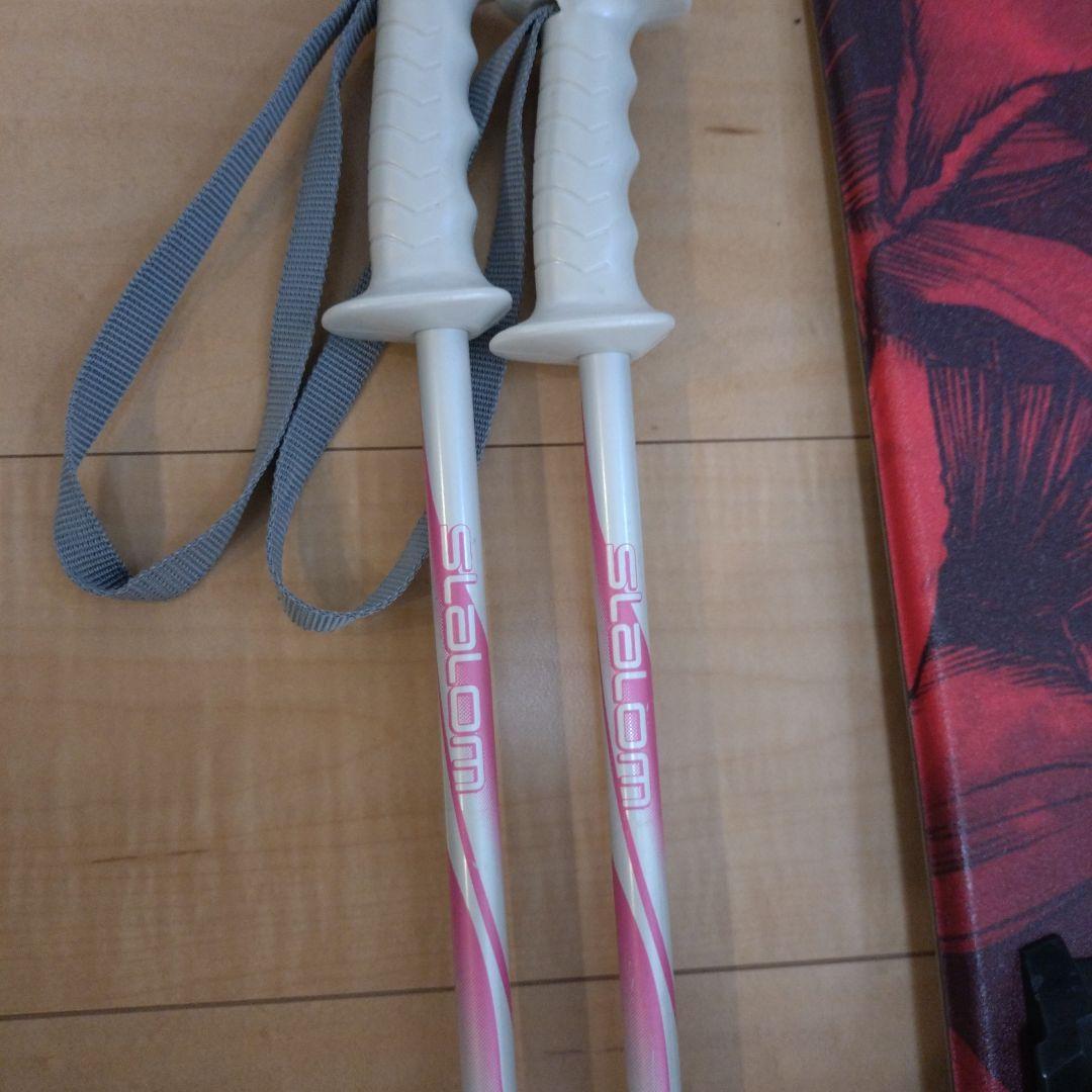 SALOMON　ジュニアスキー板140センチ　バインディング　ストック　セット