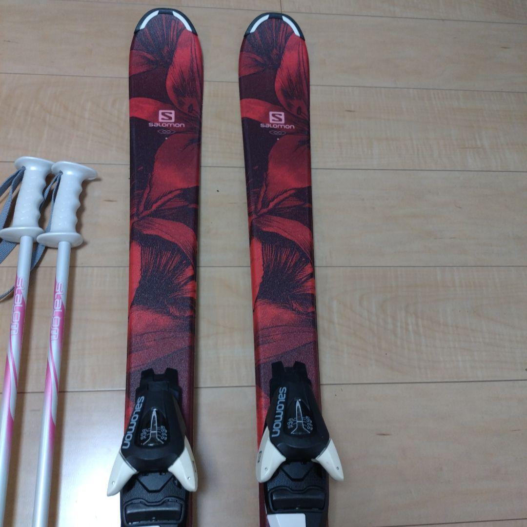 SALOMON　ジュニアスキー板140センチ　バインディング　ストック　セット
