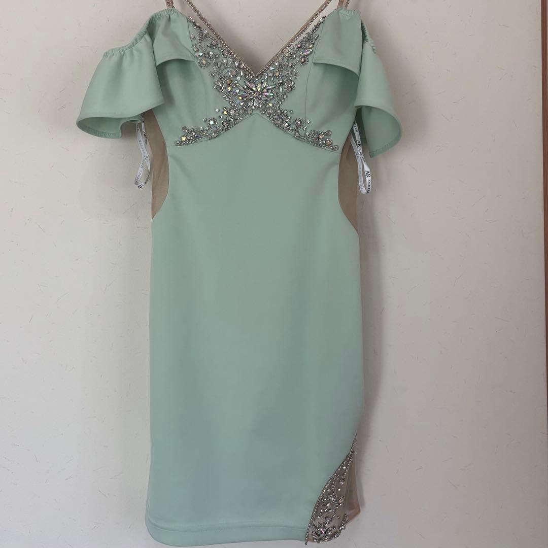 美品　ANGEL R エンジェルアール ナイトドレス ビジュ ミントグリーン