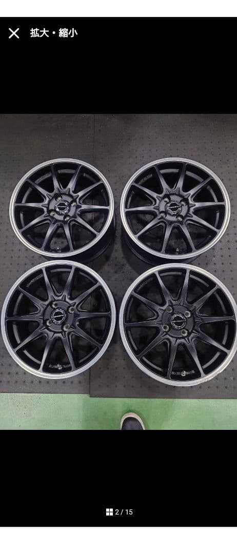 ②レアマイスター LM-SPORT RS10 16×6.5j 43 100 4H