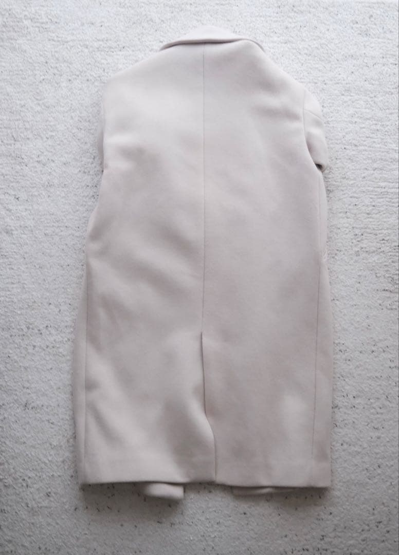 IENA／MANTECOオーバーサイズノーカラーコート ホワイトベージュ34