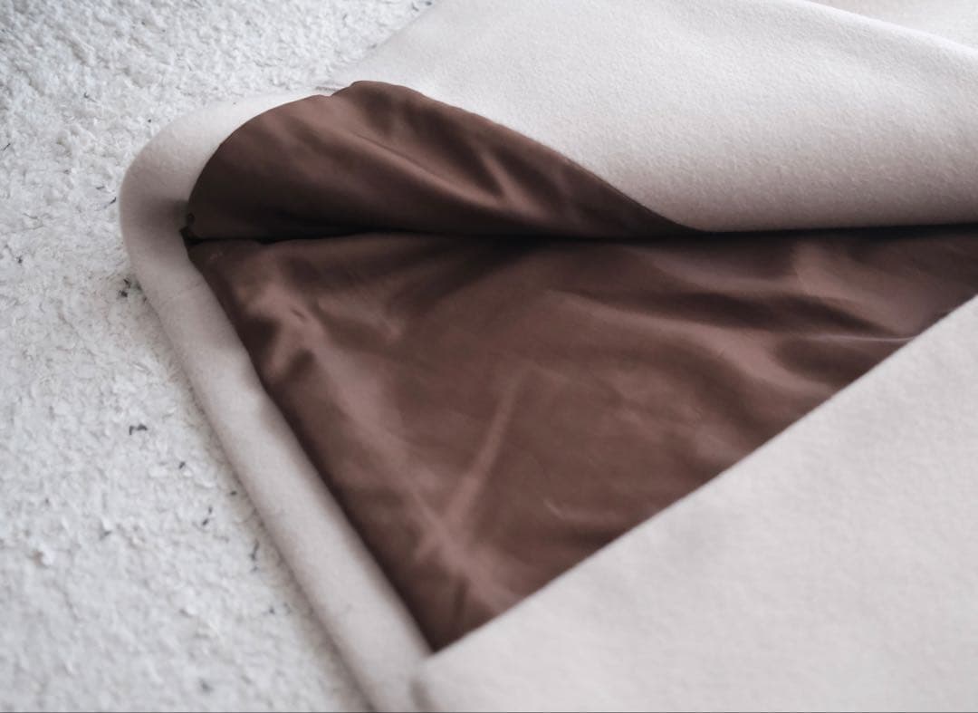 IENA／MANTECOオーバーサイズノーカラーコート ホワイトベージュ34