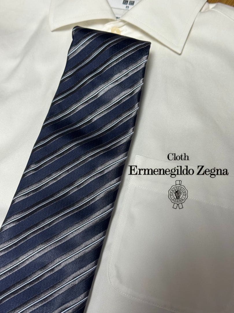 値下げ【タグ付き未使用】エルメネジルドゼニア　ネクタイ　レジメンタル　プレゼント