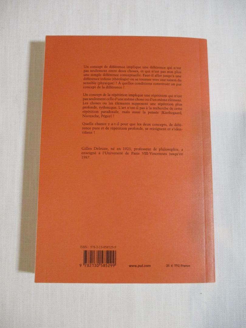 Gilles Deleuze Différence et répétition