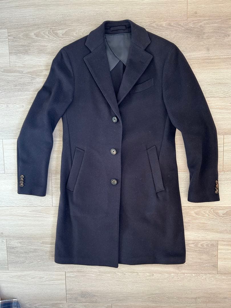 【最終価格】LARDINI ラルディー二 チェスターコート　46 ウール