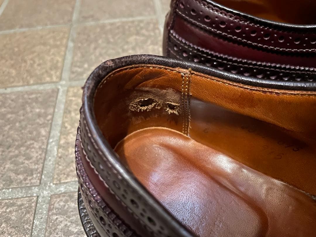 キ*ツ様 Alden オールデン 975 6.5E ウィングチップ コードバン