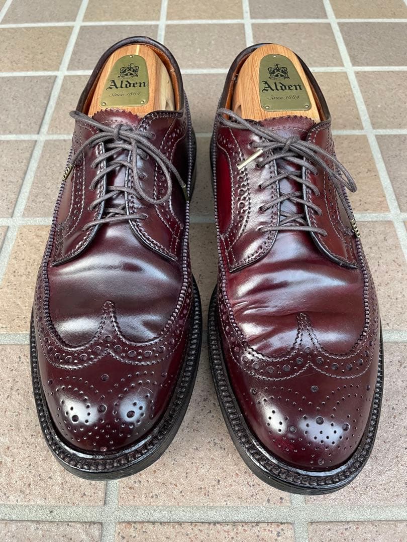キ*ツ様 Alden オールデン 975 6.5E ウィングチップ コードバン