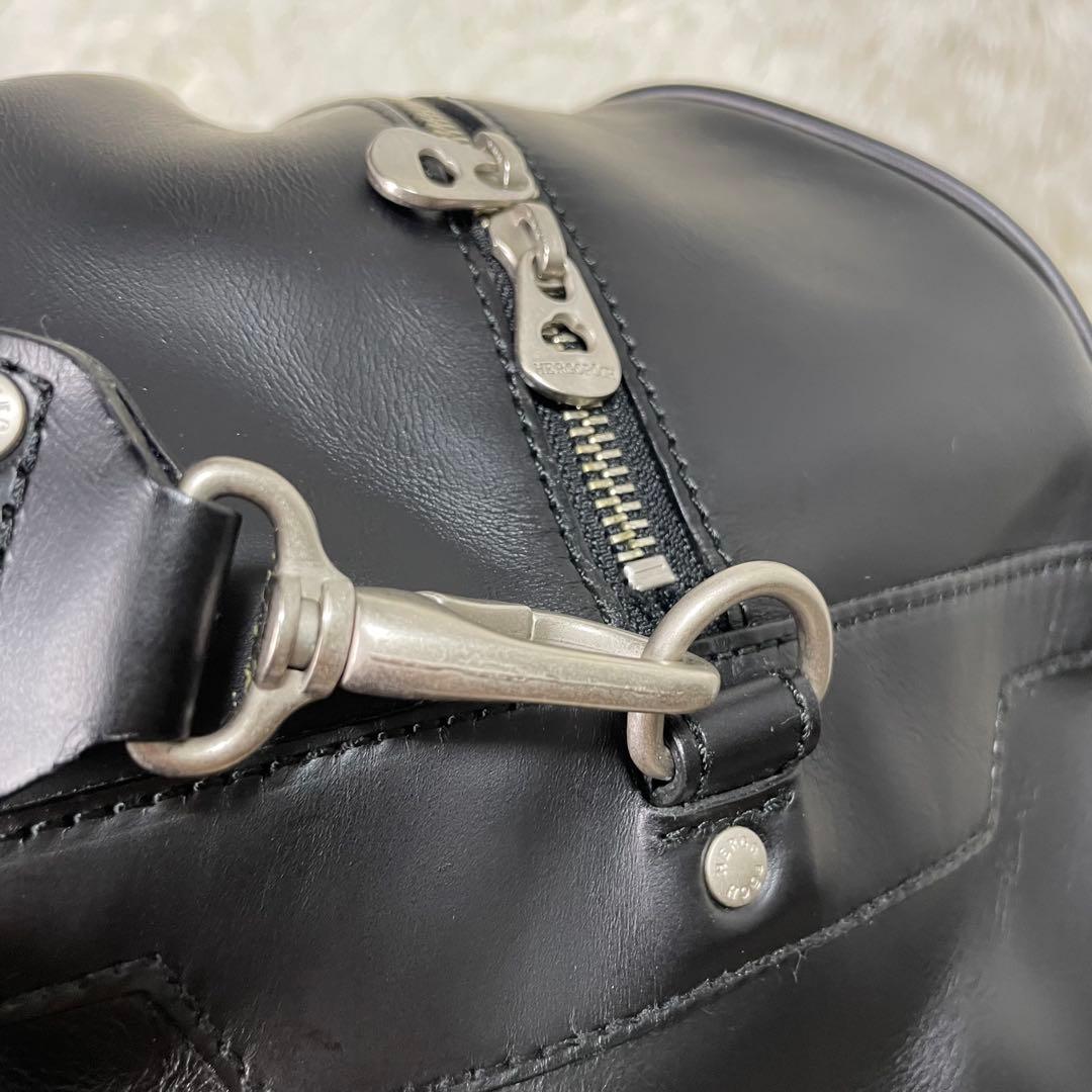 極美品 HERGPOCH エルゴポック 2way ボストンバッグ オールレザー