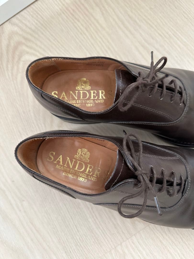 SANDER ダークブラウン ドレスシューズ 革靴 9.5