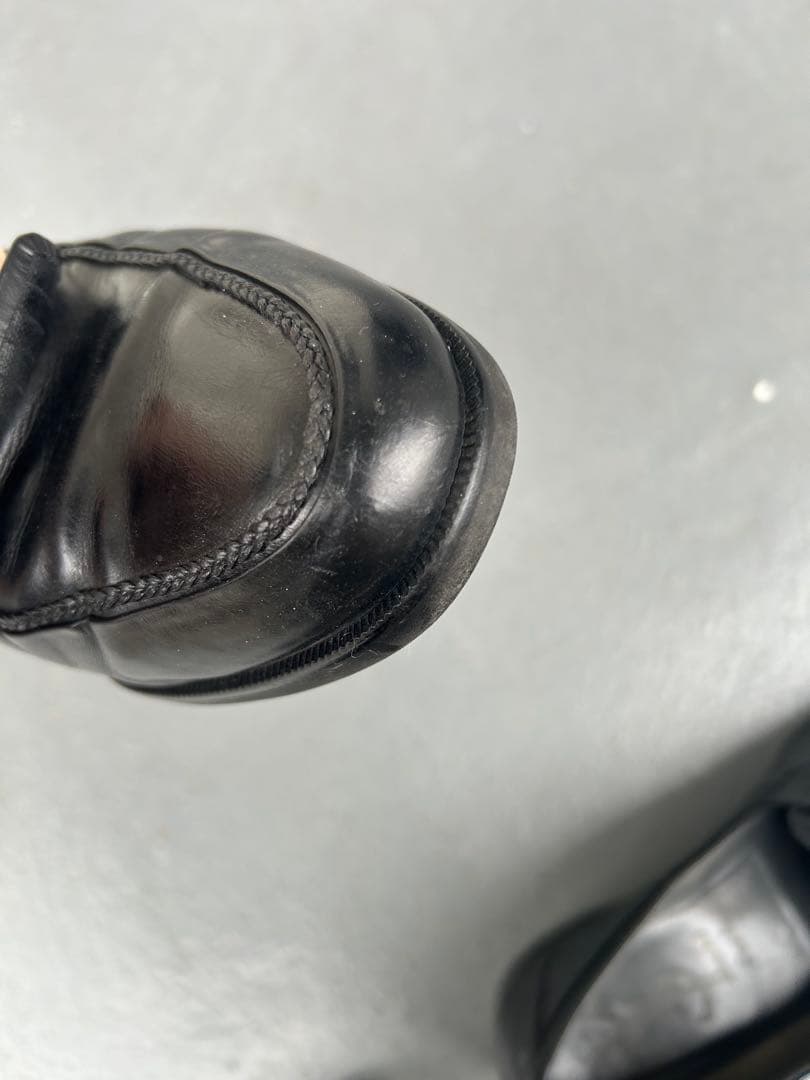 yves saint laurent 90s ブラックレザータッセルローファー