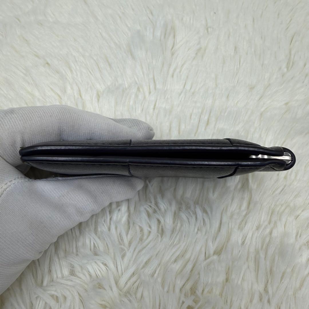 ✨極美品✨ボッテガヴェネタ カセット マネークリップ 折り財布 ネイビー